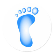 Transparent Blue Foot stickers