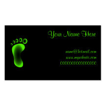 Transparent Green Foot Business Card