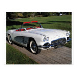 Transportation 077,classic cars,corvette,a classic post cards