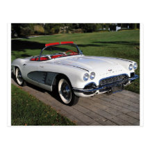 Transportation 077,classic cars,corvette,a classic post cards