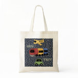 Transportation Theme Plane Train Car Tote Bag