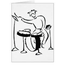 Trap set drummer abstract bw sketch design cards