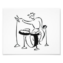 Trap set drummer abstract bw sketch design photo