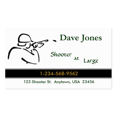Trap Shooting / Skeet Business Card - White by cjcanet