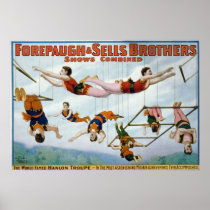 Trapeze Artists / Forepaugh & Selle Brothers Print