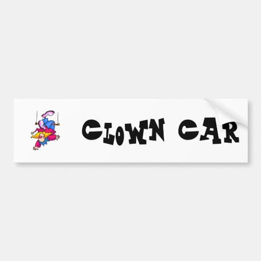 Trapeze Clown Bumper Sticker