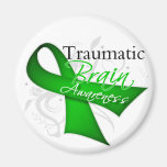 Traumatic Brain Injury Awareness Ribbon Magnets