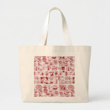 Travel Stamps Pattern Bags