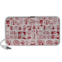 Travel Stamps Pattern Phone Case Notebook Speaker