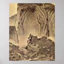 Travellers in the Mountains by Fan Kuan Posters