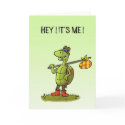 travelling turtle greeting card