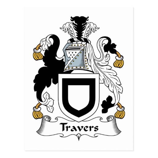 Travers Family Crest Post Card