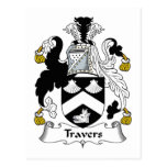 Travers Family Crest Post Cards