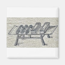 Tray or table with offerings Ukiyo-e. Magnet