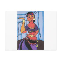 Trbibal Dancer. Purple Postcard