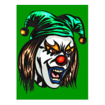 Treacherous Evil Clown Postcards
