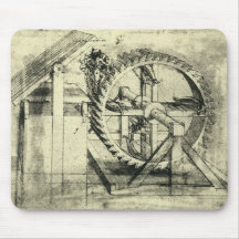 Treadmill Powered Crossbow by Leonardo da Vinci Mousepad
