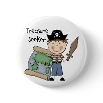 Treasure Seeker - Boy Tshirts and Gifts Button