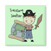 Treasure Seeker - Boy Tshirts and Gifts Fridge Magnet