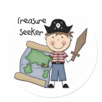 Treasure Seeker - Boy Tshirts and Gifts Sticker