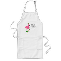 Treat Me As You Would the Queen Flamingo Aprons