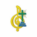 Treble Clef and Cross embroidered shirts