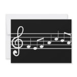treble clef and notes : sheet music invitations
