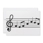 treble clef and notes : sheet music invitations