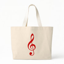 Treble Clef Canvas Bags