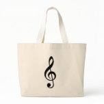 Treble Clef Canvas Bag
