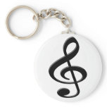 Treble Clef / G Clef Music Symbol Keychain