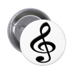 Treble Clef / G Clef Music Symbol Pinback Button