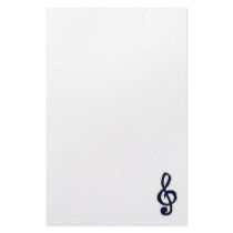 Treble Clef Graphic Design Dark Blue