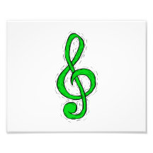 Treble Clef Graphic Design Light Green Photo