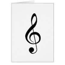 Treble Clef Greeting Card