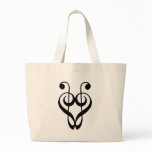 Treble clef heart (black) bags