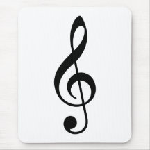 Treble Clef Mouse Pad