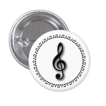 Treble Clef Music Note Design Pins