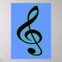 Treble Clef Poster posters