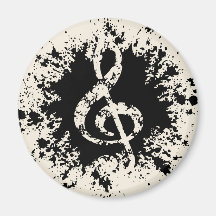 Treble Clef Splat Refrigerator Magnets