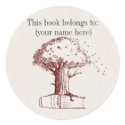 Tree and a book stickers