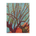 Tree Branches and Red Building Painting postcards