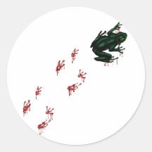 Tree Frog with Bloody Tracks Sticker