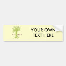 TREE HUGGER -- BUMPER STICKER