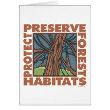 Tree Hugger, Protect Forests Greeting Card