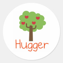 Tree Hugger Recycle Round Sticker