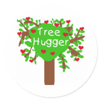 Tree Hugger stickers