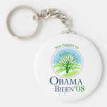 Tree Huggers for Obama Keychain