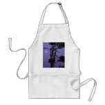 Tree in moonlight, Salisbury Plain, Wiltshire, Eng Apron