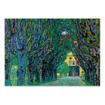 Tree lined avenue painting art by Gustav Klimt Business Card Template